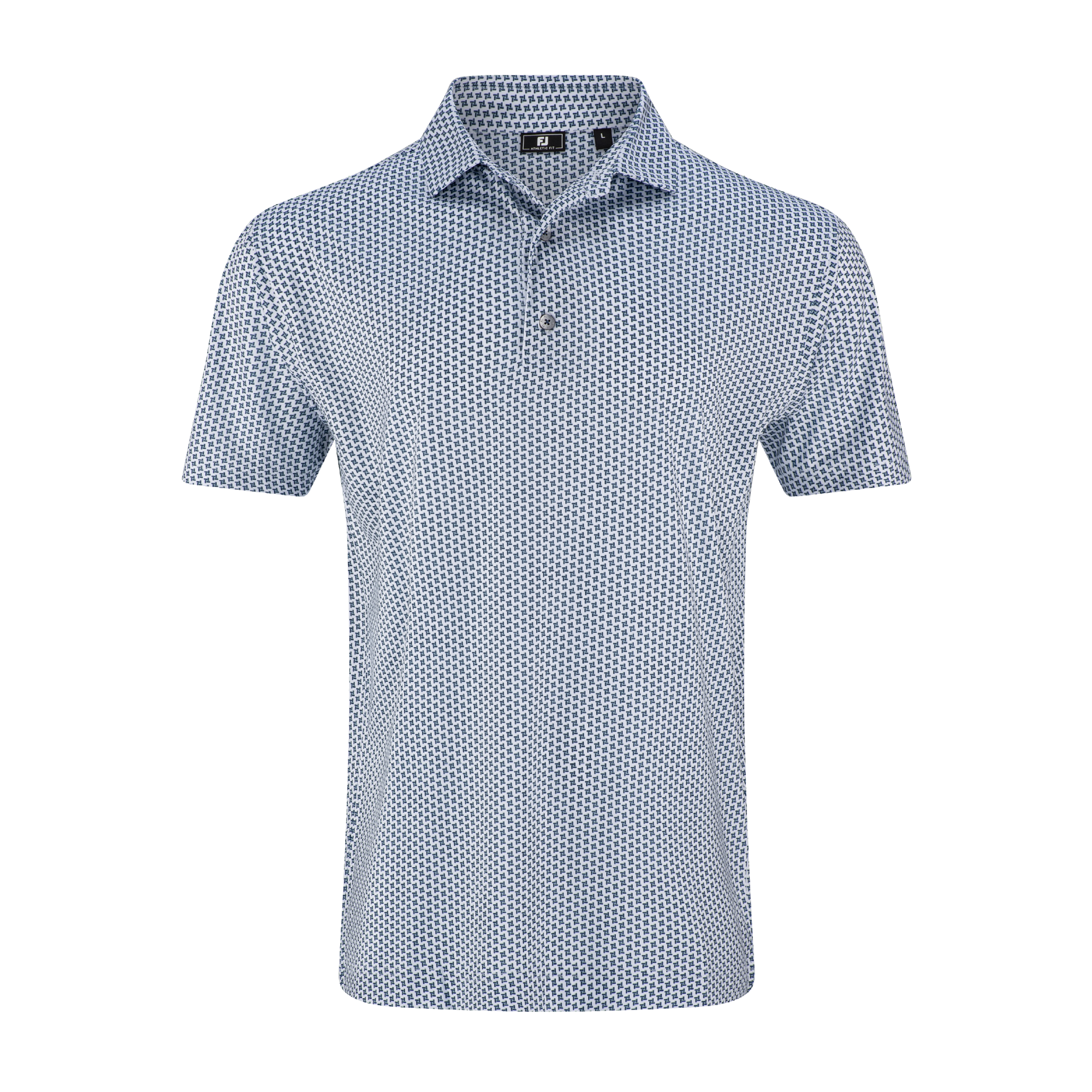 Lisle Houndstooth Geo Print Polo