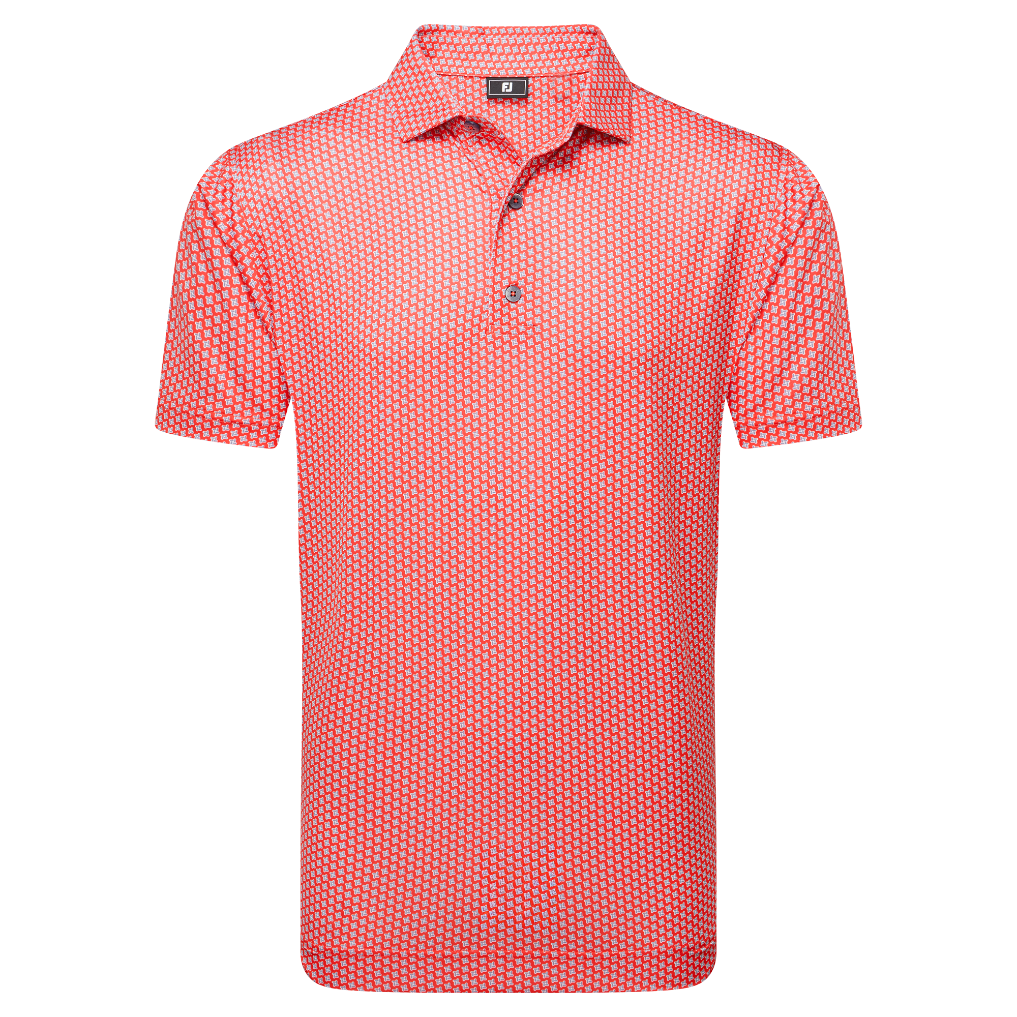 Lisle Houndstooth Geo Print Polo