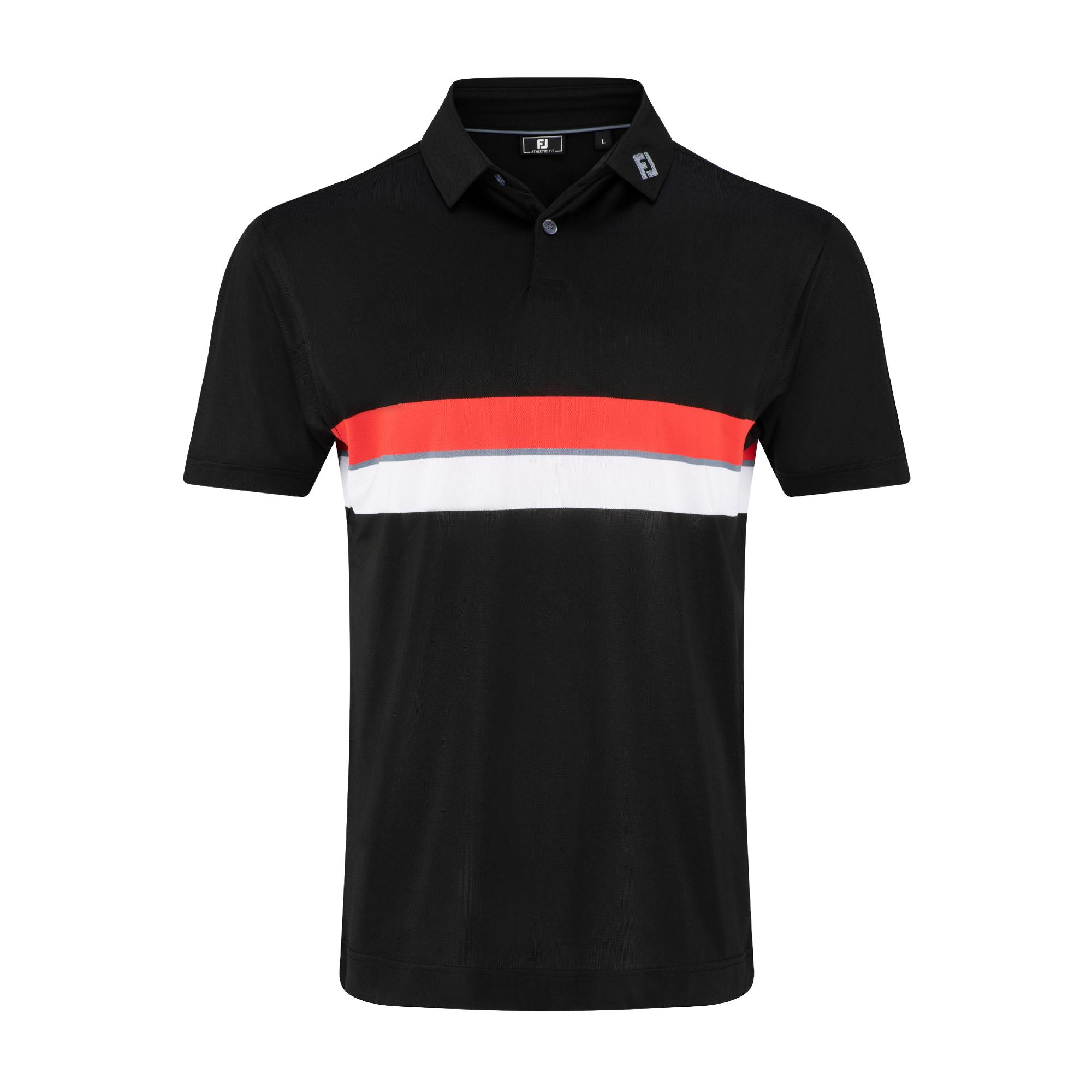 Lisle Stretch Pique Double Chest Band Polo
