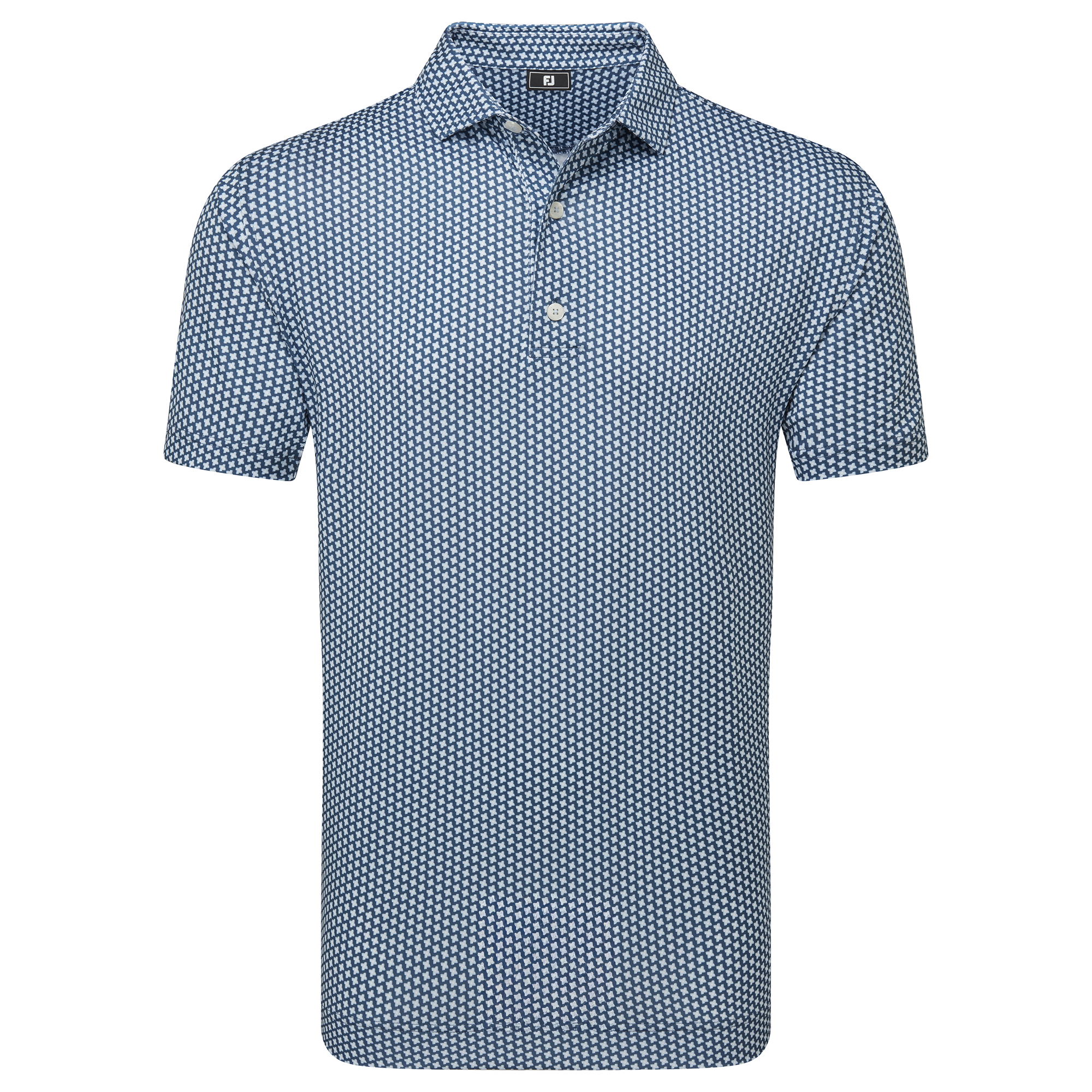 Lisle Houndstooth Geo Print Polo