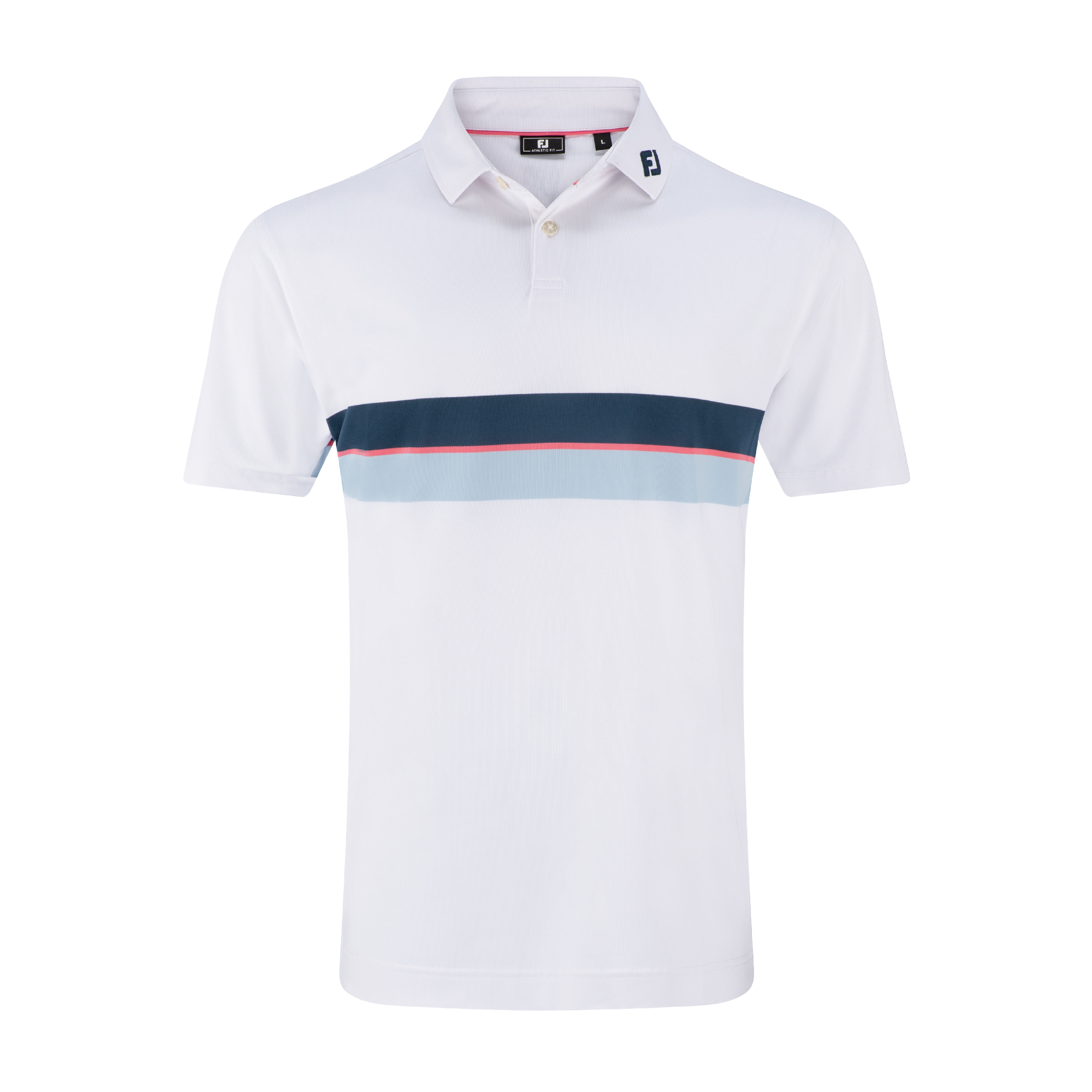 Lisle Stretch Pique Double Chest Band Polo