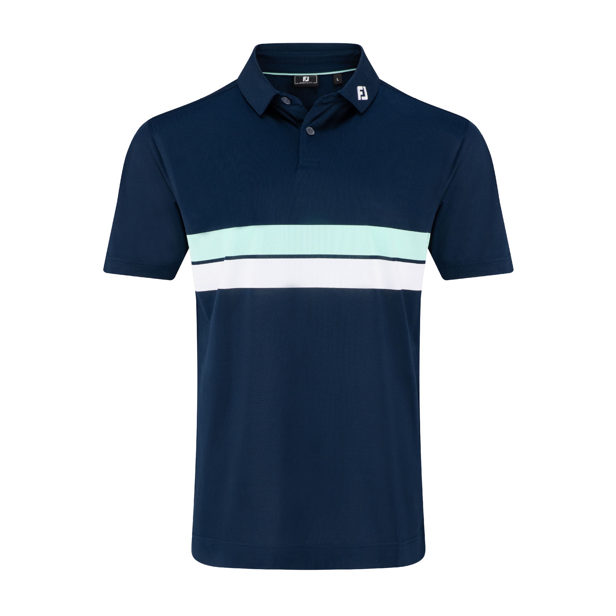 Lisle Stretch Pique Double Chest Band Polo